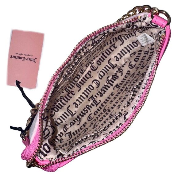 Juicy Couture Pink Juicy Kingdom Mini Shoulder Bag & Wristlet Crystal Crown Logo - Picture 9 of 10
